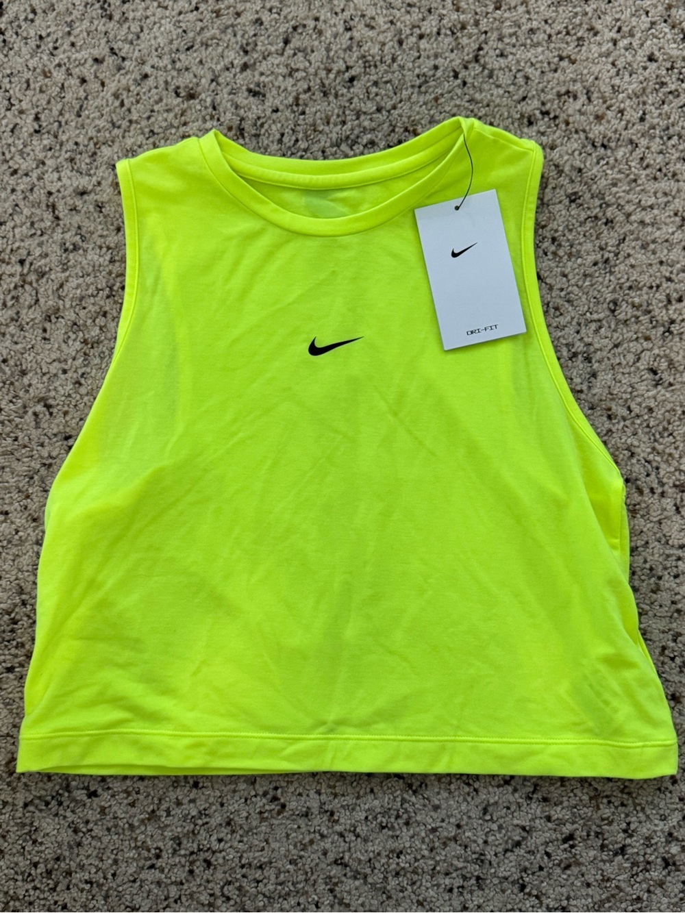 Kids' Dri-FIT Nike Pro Neon Yellow Sleeveless Tank